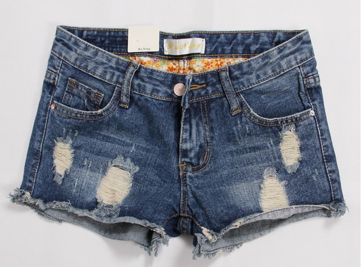 Super Plus Size Hole Vintage Women Jeans Shorts Denim Slimming Hot Pants free shipping