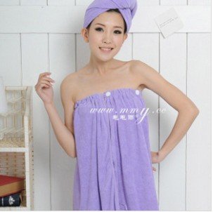 Superfine fiber wiping a bosom embroidery towel bathrobe suit bag mail bath skirt