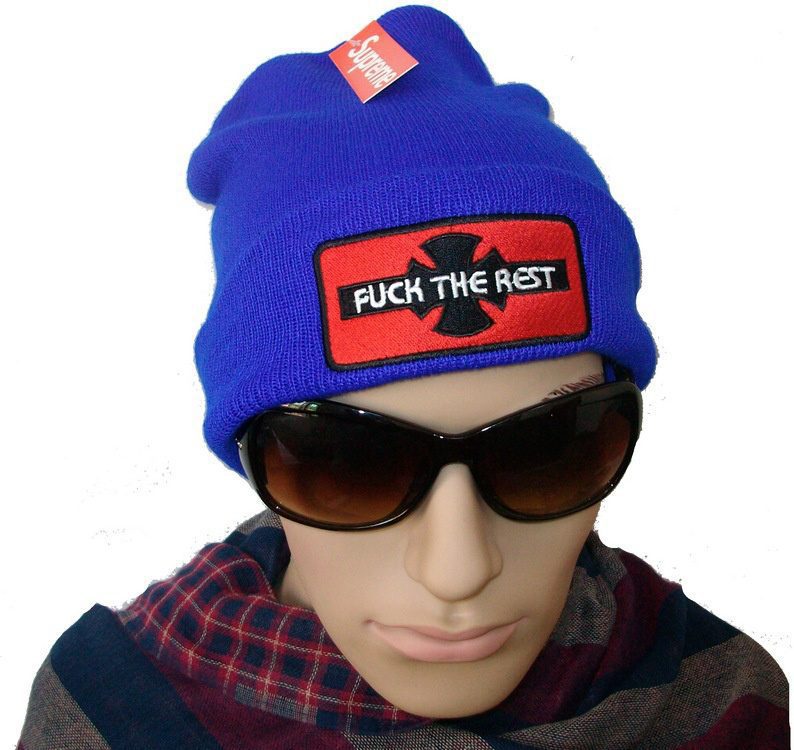 Supreme Independent fuck the rest blue Beanie Hats fashion hearwear Being A New Fashion Trend freeshipping !