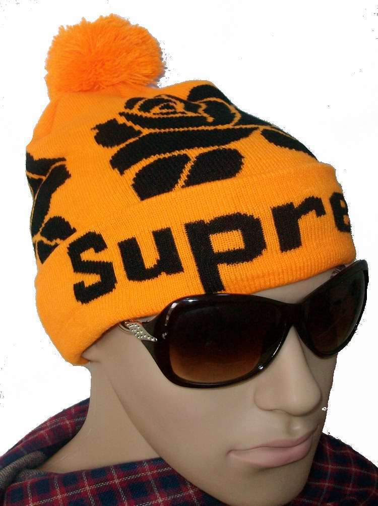 Supreme ROSE Beanie hats classic men's caps accept mix order orange cheap selling online freeshipping