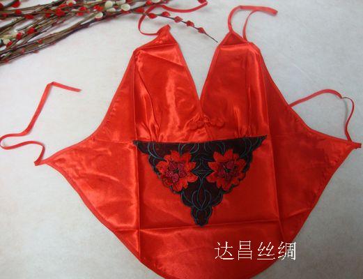 Suzhou silk sexy adult underwear dance clothes silk apron embroidered