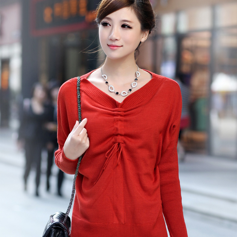 Sweater female 2013 spring casual loose batwing sleeve sweater outerwear women's autumn and winter