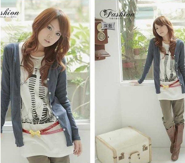 SWEATERS SLIM SPRING NEW KOREAN WOMEN FEMALE SOLID CARDIGAN WUMMER LOOSE THIN BOTTOMING SHIRT COAT + FREE SHIPPING (1PC) 1219