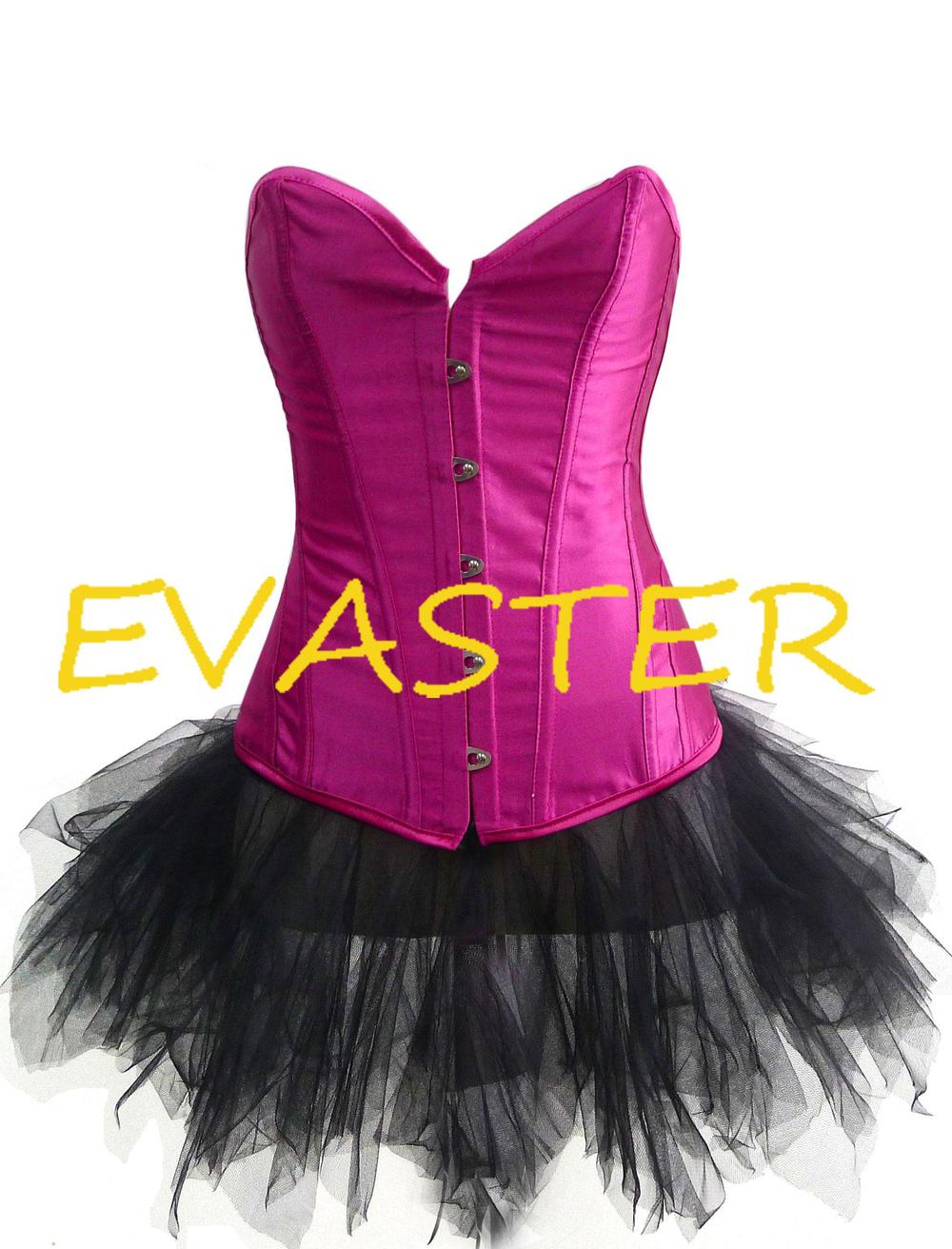 Sweet Adorable Rose red Strapless sexy corset dress with skirt