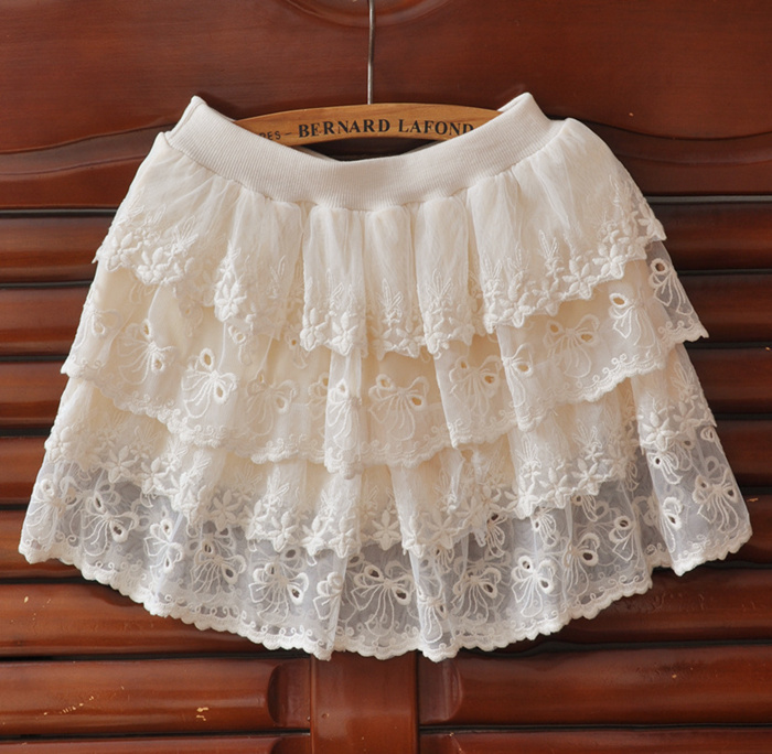 Sweet cake cutout bow lace skirt pants basic shorts safety pants