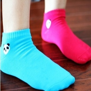 Sweet candy color cartoon panda ankle sock for women 10 pairs/Lot