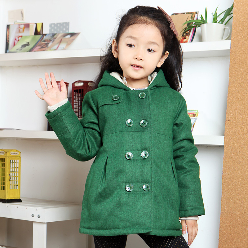 Sweet female child wadded jacket winter child cotton-padded jacket casual jacket outerwear kid clothing