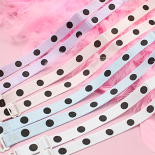Sweet gentlewomen big dot pure double-shoulder shoulder strap pectoral girdle invisible tape