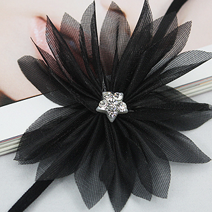 Sweet gerbera silk gloss chiffon rhinestone halter-neck shoulder strap