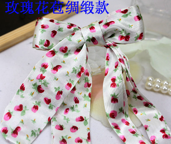 Sweet steps halter-neck three-dimensional large bow halter-neck shoulder strap rose silks and satins