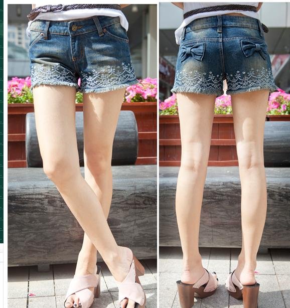 Sweet summer wear new han edition fashion wood fringed bull-puncher knickers hot pants female