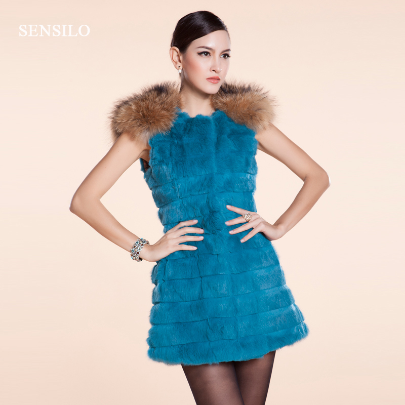 Sweety light muti color 2013 fur coat rabbit fur coat full piece leather good quality fur vest women's s1210 ems free shipping