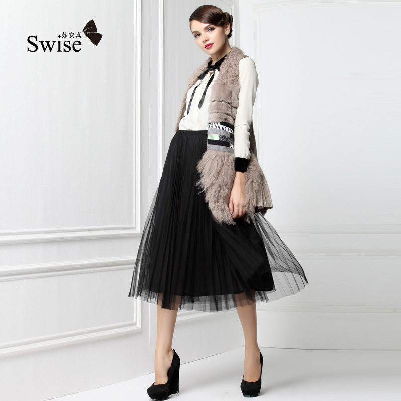 Swise2012 winter new arrival high quality fashion sleeveless sweater cardigan sheep sweater vest cape sweater female