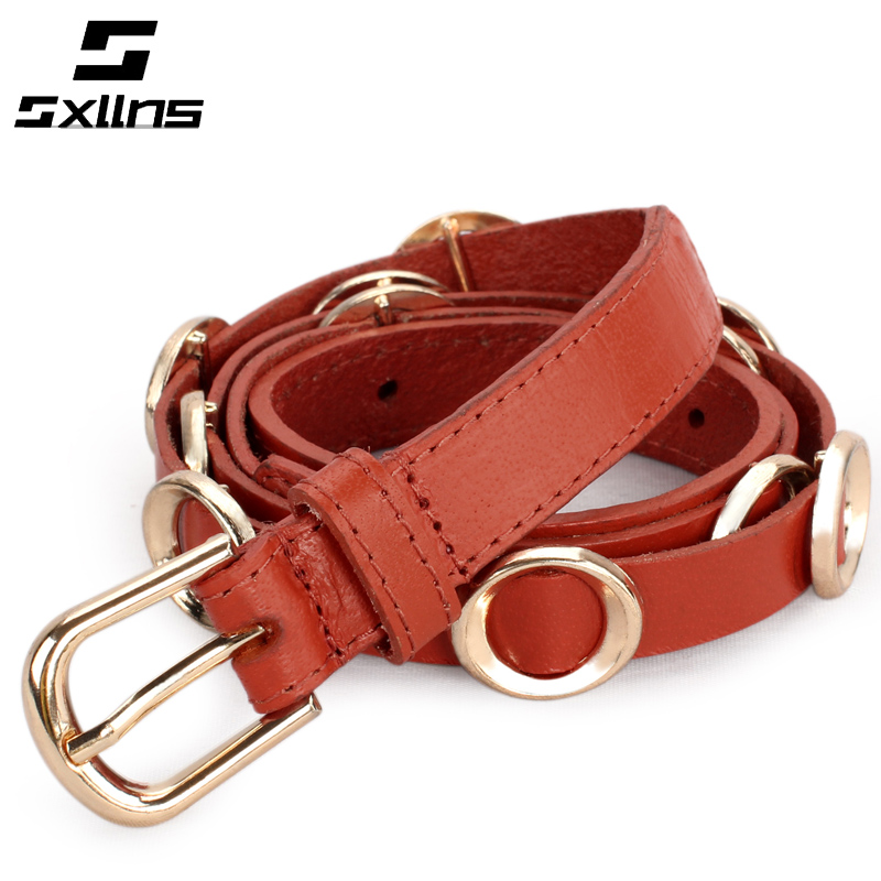 Sxllns strap Women genuine leather first layer of cowhide women's genuine leather belt casual vintage pin buckle