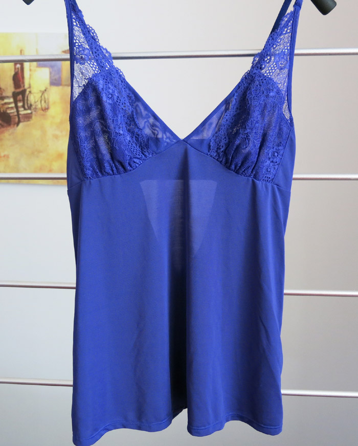 Sy-2 ongossamer navy blue spaghetti strap sleepwear