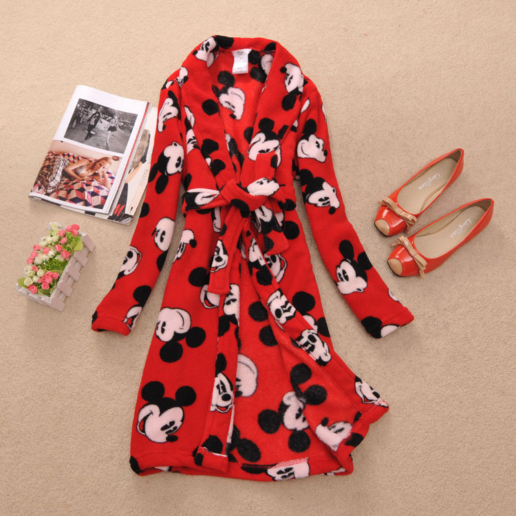 T-68 2012 MICKEY MOUSE set lounge thickening coral fleece bathrobe sleepwear - 0.41 , Free Shipping