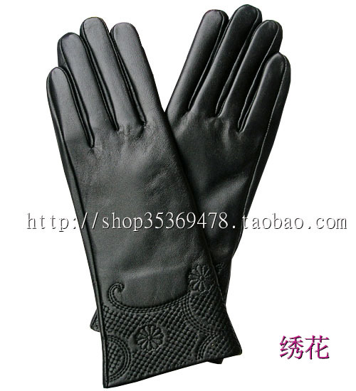 T ruslana korshunova women's genuine leather high quality suede sheepskin gloves repair gloves