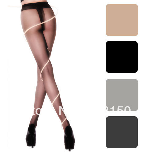 T seamless full transparent ultra-thin Core-spun Yarn pantyhose stockings,CPAM freight free