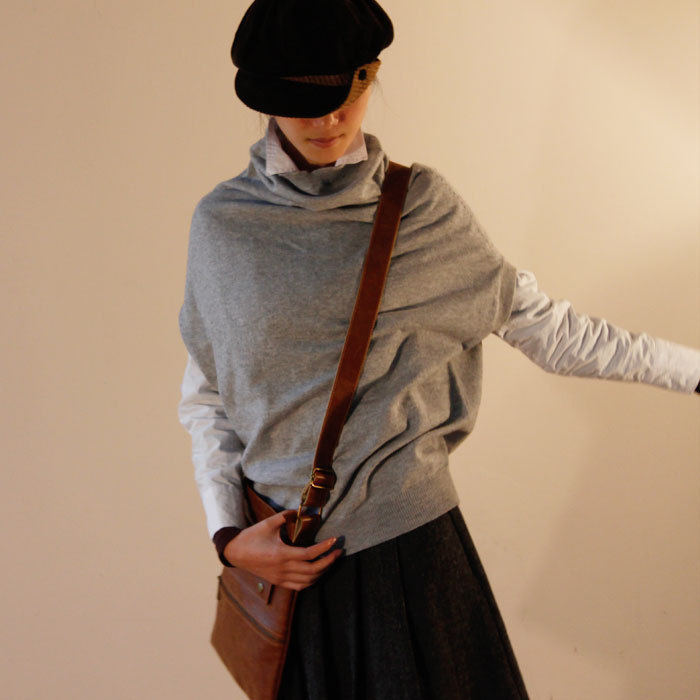 T0393 2012 spring female short-sleeve sweater basic vest turtleneck vintage casual