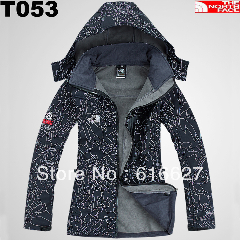 T053 women's have hooded windstopper Outerwear Jackets Mountaineering Camping Windproof Coats Particularly The TNF