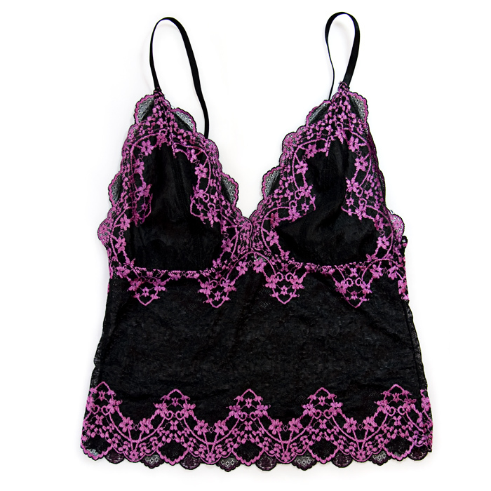 TANG 70 lkw black lace sexy women's spaghetti strap vest basic underwear