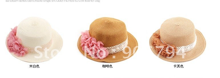 Tao gold han edition large flowers straw hat shading the summer, bask in the summer sun hat uv hat