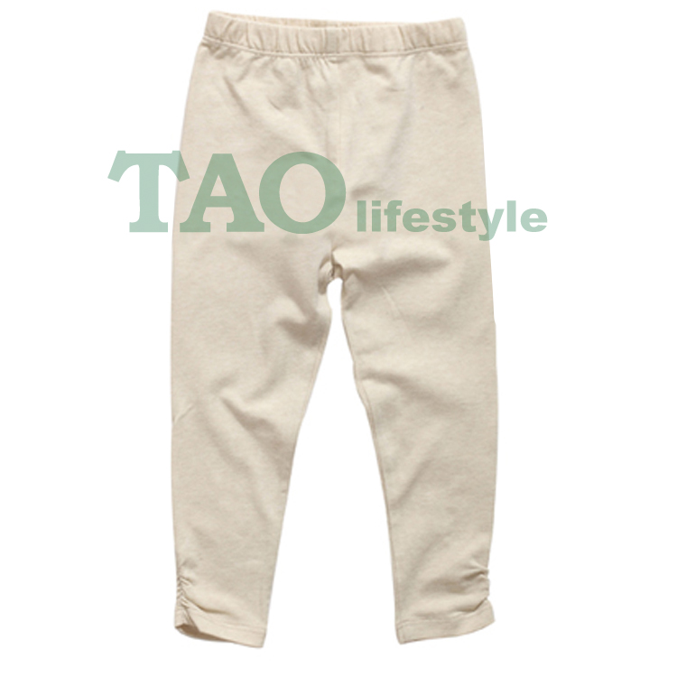 Tao organic cotton child pencil pants female child legging spring and autumn baby trousers big boy underwear 100% cotton