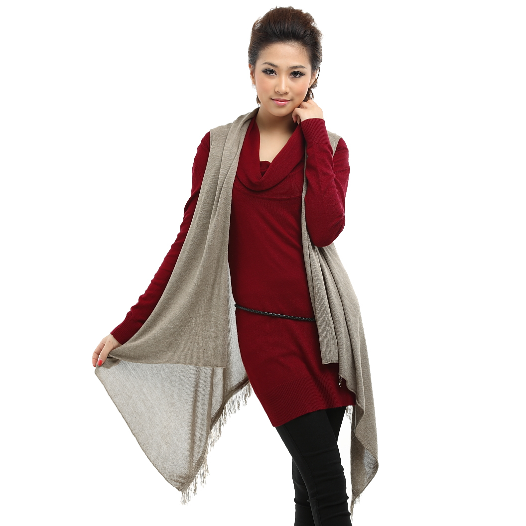 Tassel female knitted shawl shirt waistcoat sweater tassel gracefulness 2012