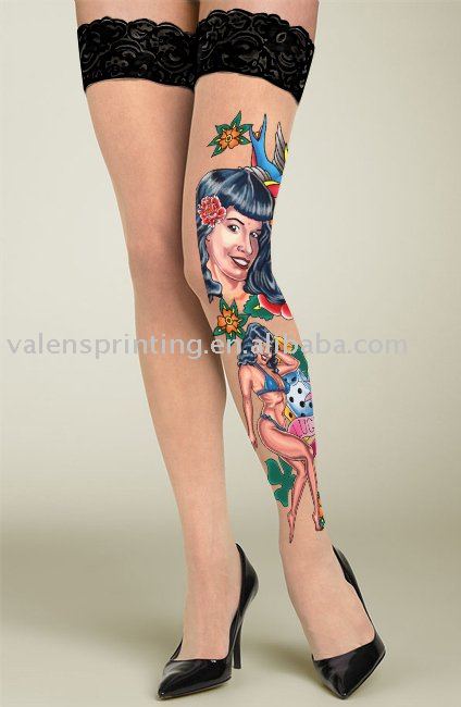 Tattoo stocking -fashion sexy, LST5,100pairs/lot, top quality,92%Nylon+8%Spandex