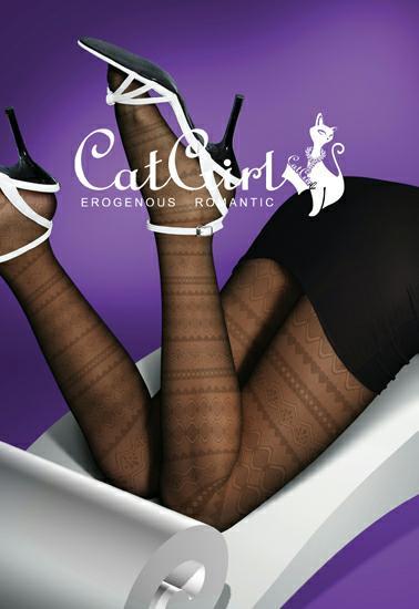 tattoo stocking Seamless 0101 catgirl vintage pantyhose jacquard pantyhose intellectuality classic legging