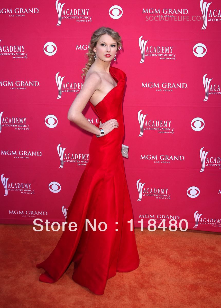 Taylor Swift Evening Dress Hot Red Carpet Dress Formal / Evening Gown