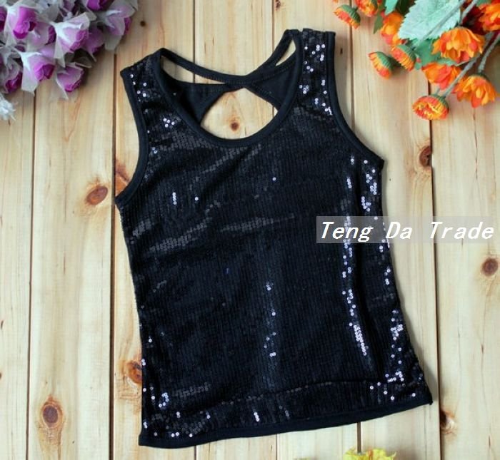 TDC15Girls,Camisole,MOQ 4pcs Wholesale,Children's clothing the vests wholesale women Tong Xiaoliang piece solid color halter top