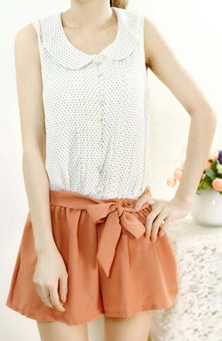 Th is sweet wave point of joining together with conjoined twins lapel snow spins pants loose big yards even dress shorts