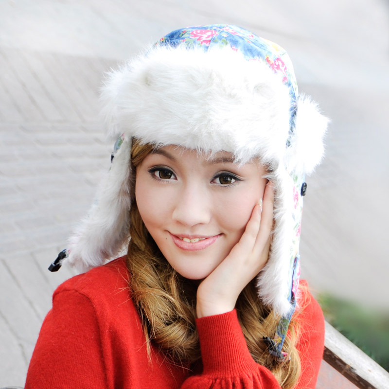Thantrue limited edition autumn and winter general cotton cap rustic denim ear hat lei feng