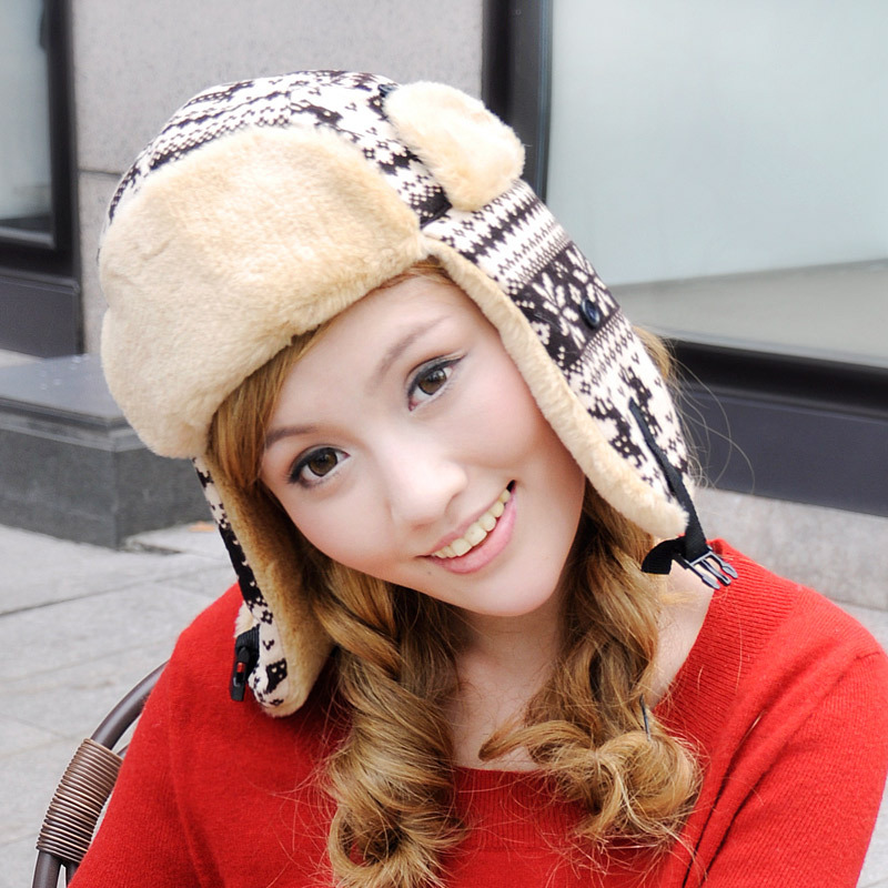 Thantrue lovers lei feng cap autumn women's roll up hem thermal earmuffs winter hat