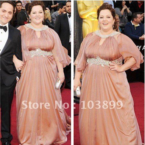 The 84th Oscar Plus size Chiffon Dress of Melissa McCarthy