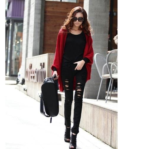 The autumn of 2012 new women thin cardigan long loose shawl size coat