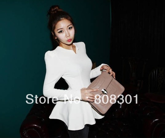 The back has the invisible zipper lady sexy slim waist flounce significantly thinner T. Shirt Petite sister essential goods