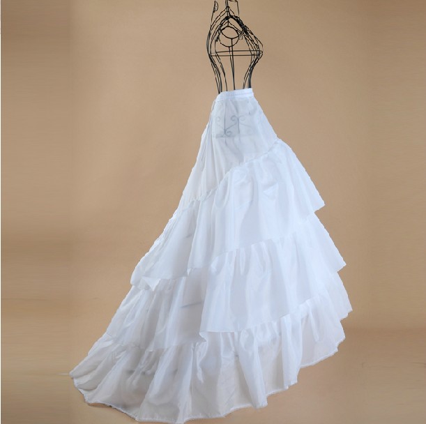 The bride dress wire pannier fish tail skirt bridal wedding pannier train bustle