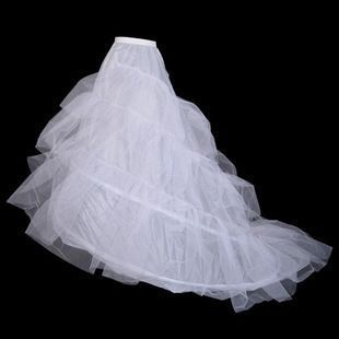 The bride's slip skirt hoop skirt lining three layer 3 leaf slip
