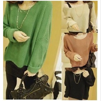 The bride small 2012 autumn and winter o-neck loose long-sleeve pullover sweater 1724