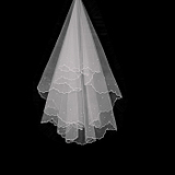 The bride wedding accessories bridal veil laciness pearl veil (WS002)