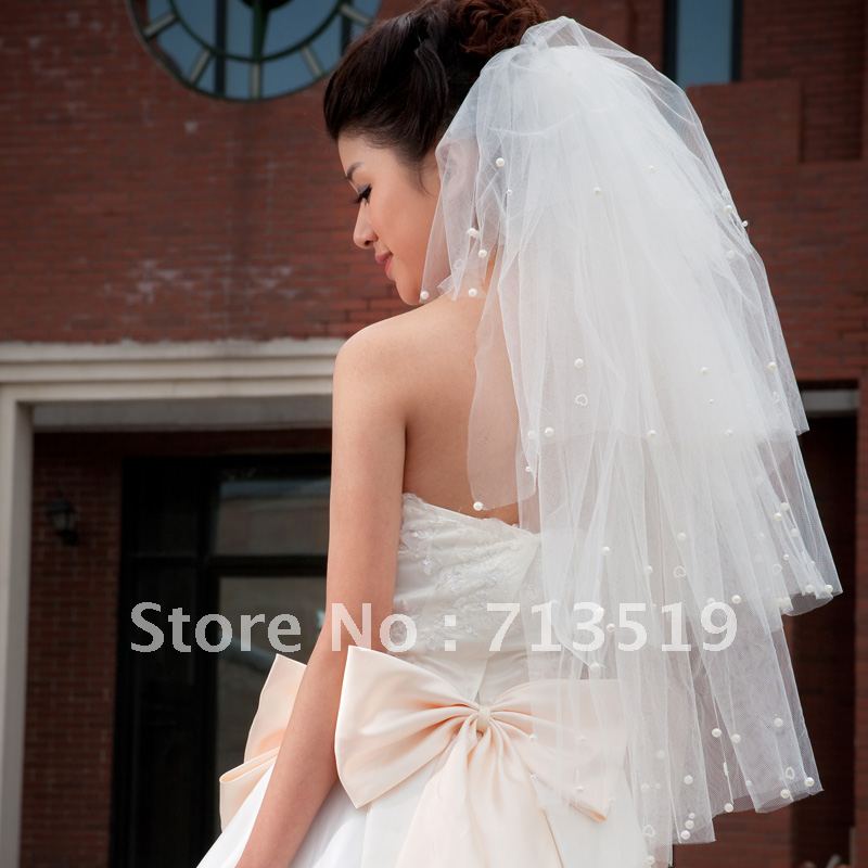 The bride wedding dress formal dress luxury magicaf bulkness veil quality hard short ts05