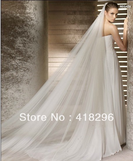 The bride wedding dress formal dress veil soft screen ultra long 3 meters veil 2 style bride veil