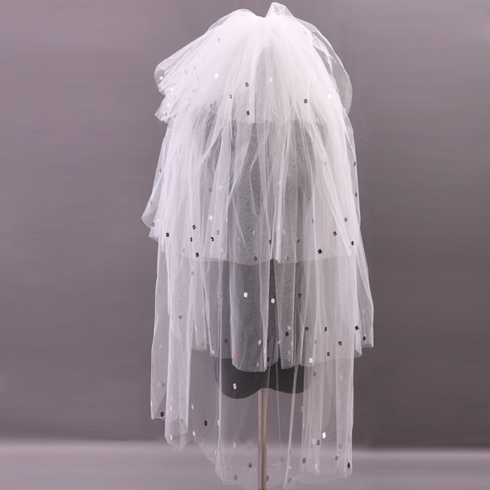 The bride wedding dress ultra long multi-layer lace veil gloves wedding dress formal dress accessories 409