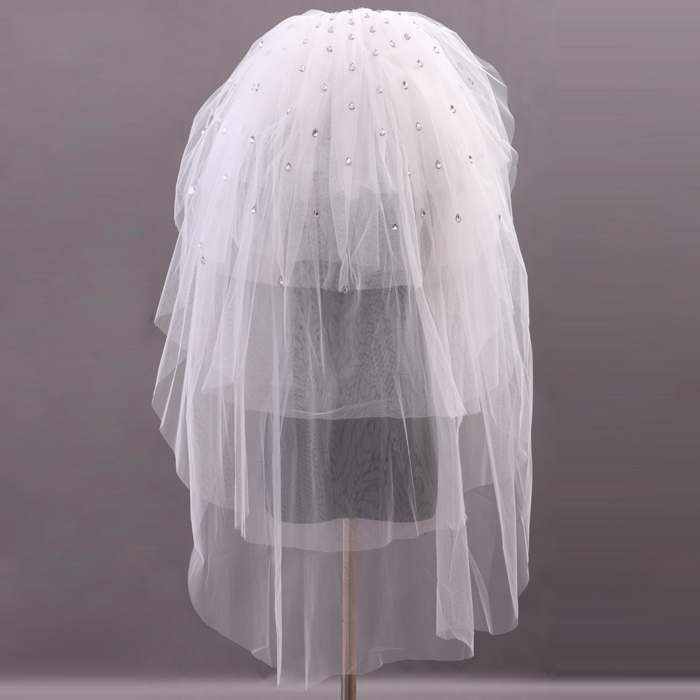 The bride wedding dress ultra long multi-layer lace veil gloves wedding dress formal dress accessories 411