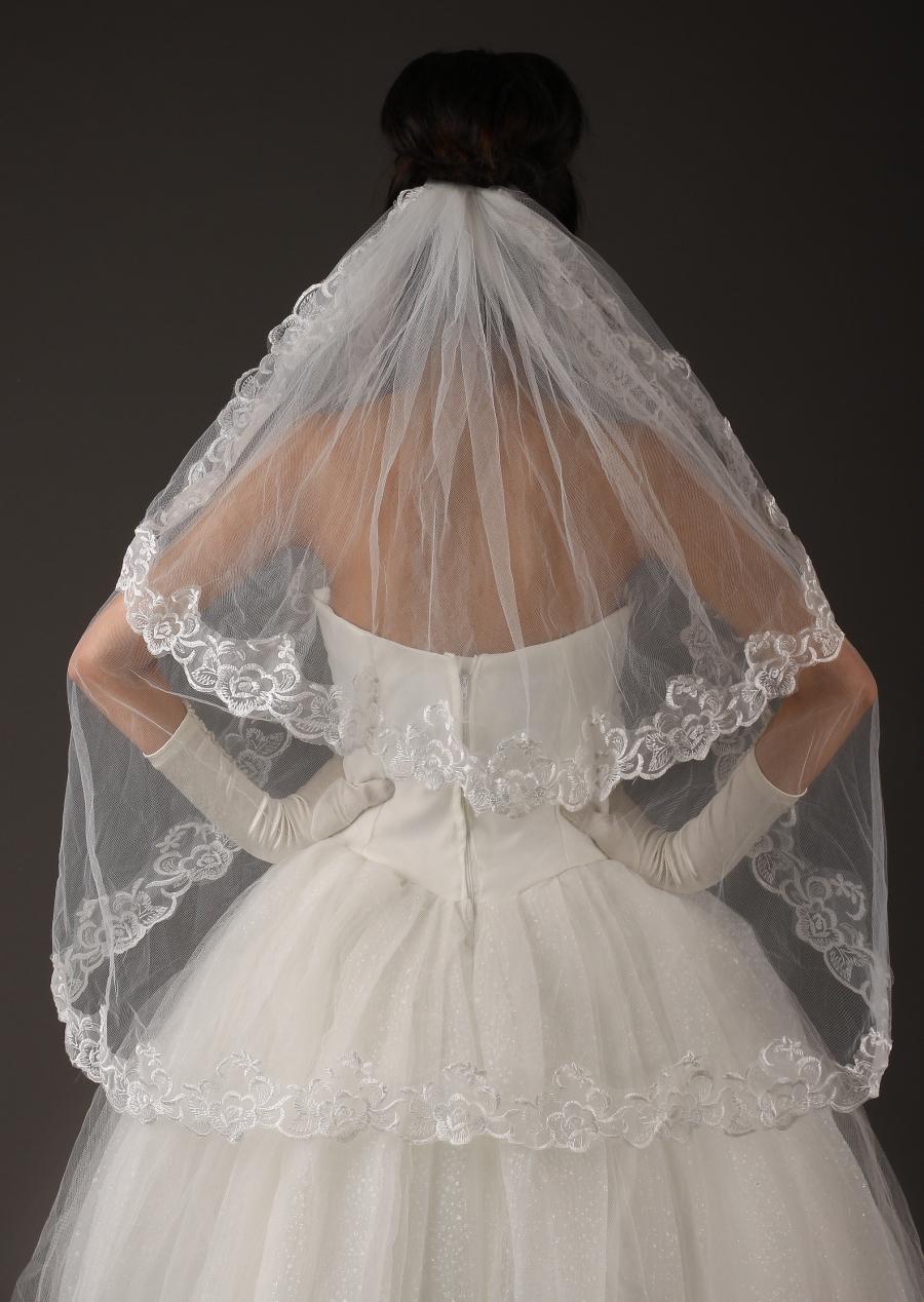 The bride wedding dress veil 2 lace decoration veil ts91 *