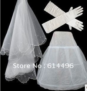 The bride wedding supplies three piece suit pannier gloves yarn