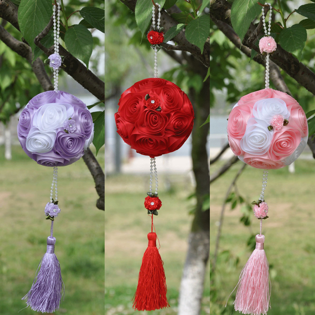 The bride wrist flowers at home decoration rose ball hangings wedding supplies 100g