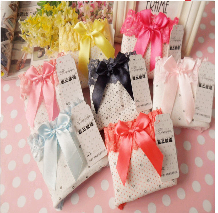 The cute bow female underwear cotton comfort in the waist Panties Wholesale 30011
